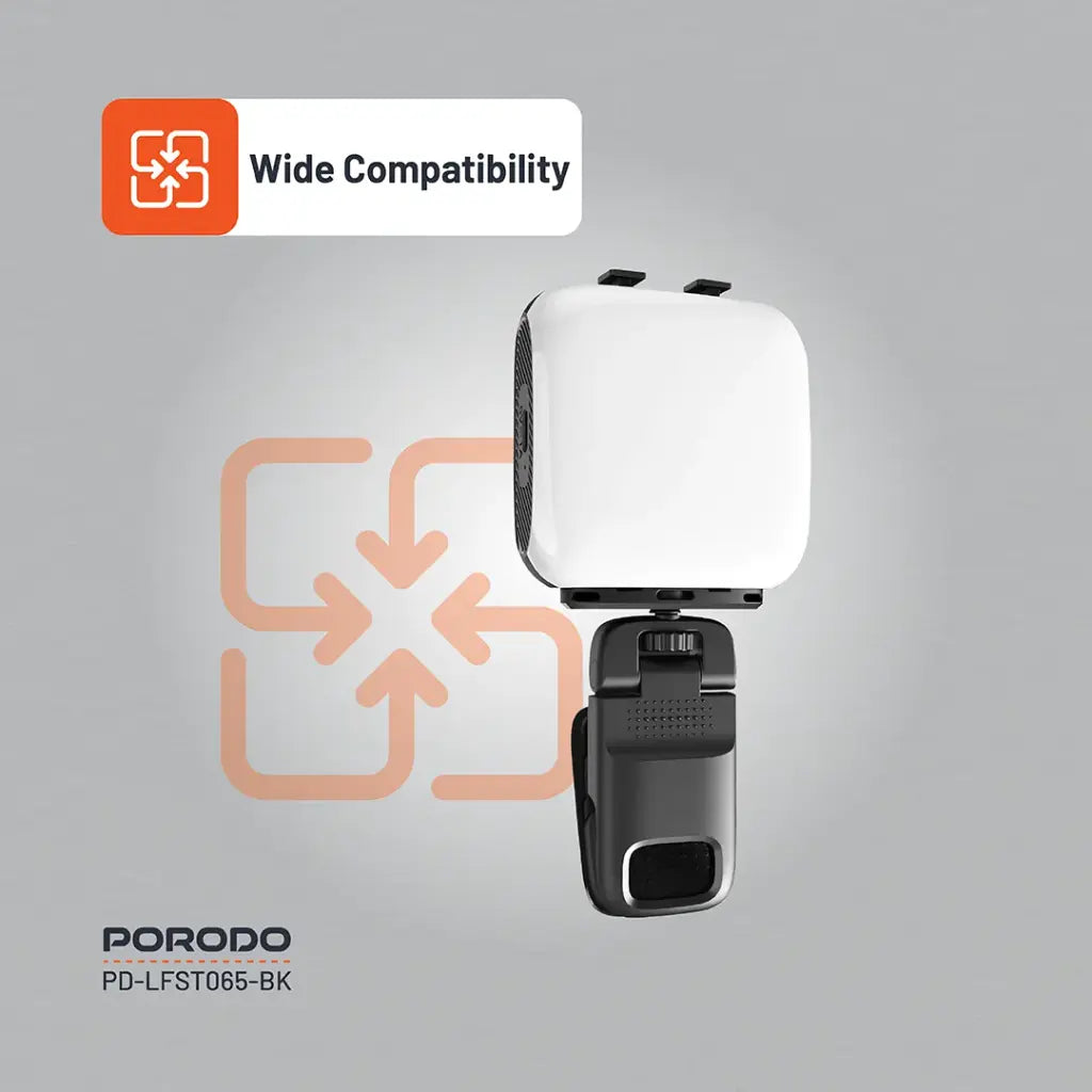 Porodo Lifestyle Clip-On Fill Light (PD-LFST065-BK) Porodo Lifestyle Clip-On Fill Light (PD-LFST065-BK)
